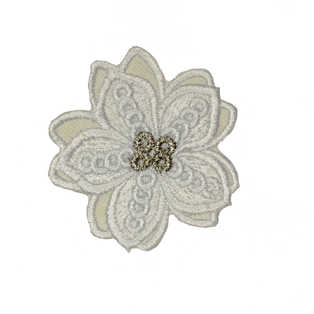 1-1/4 Iron-On Embroidery Sequin Flower Applique Patch