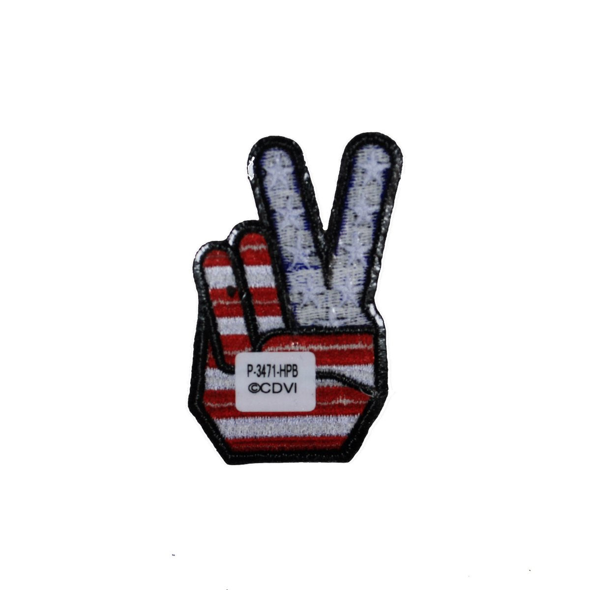 Official Mickey Mouse Glove Peace Sign Embroidered Iron on Patch