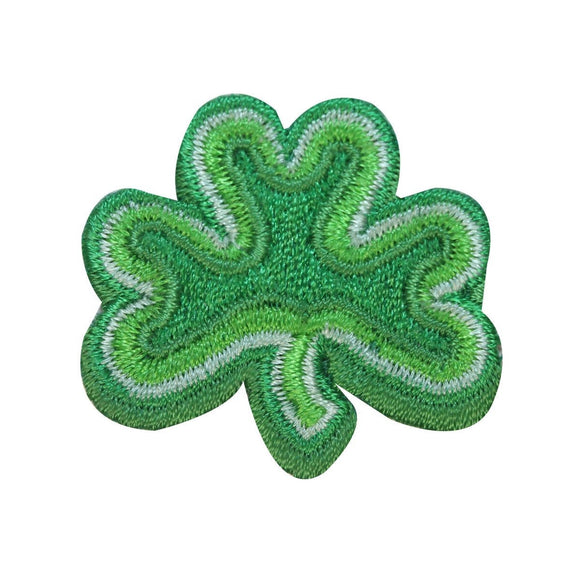 ID 3309A Three Leaf Clover Patch St Patrick Lucky Embroidered Iron On Applique