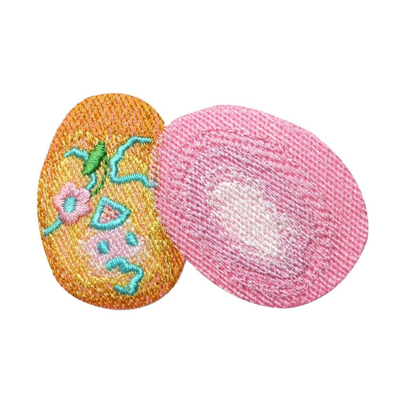 ID 3347A Colored Easter Eggs Patch Spring Holiday Embroidered Iron On Applique