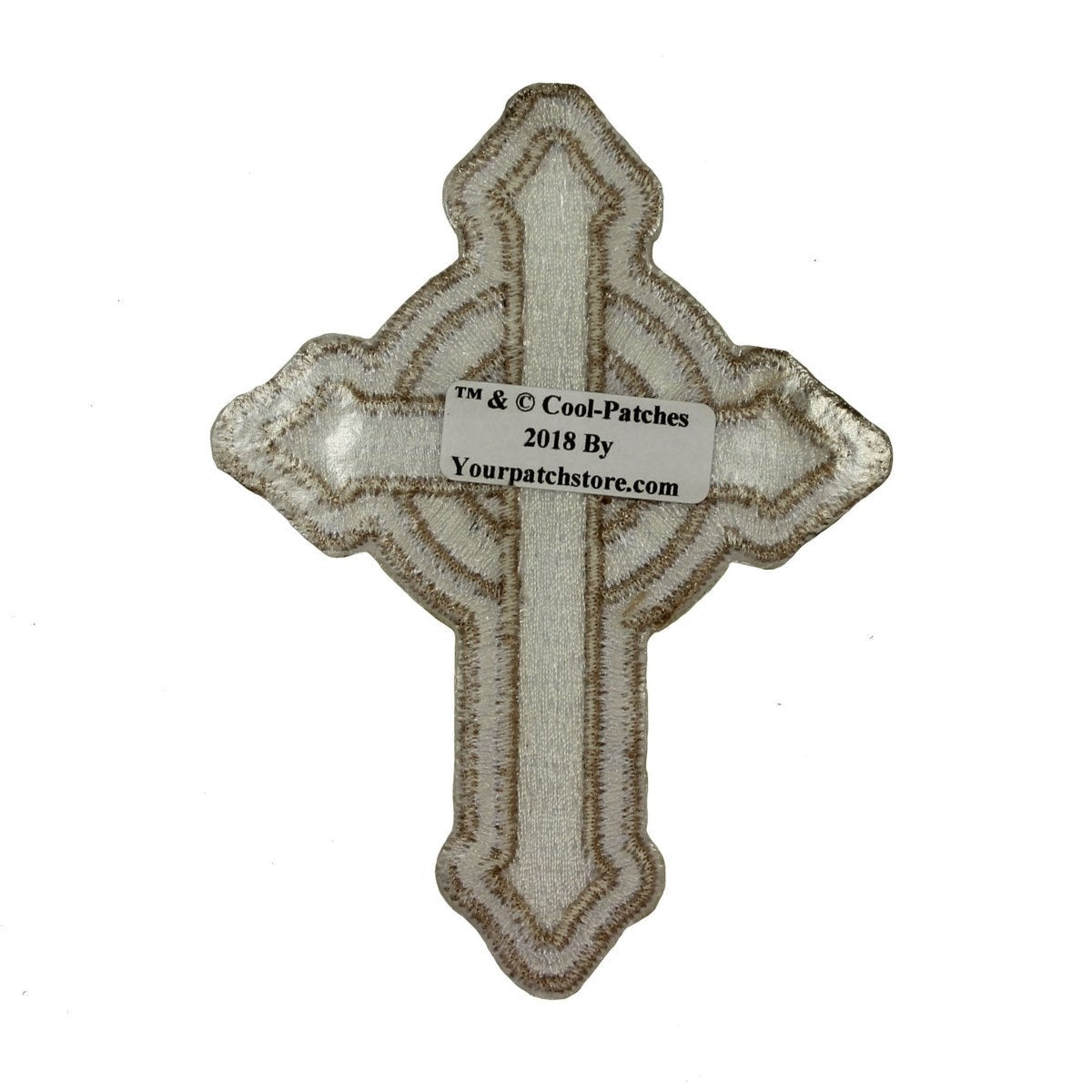 Open Bible with Cross - Brown/Tan - Christian/Religious - Embroidered Iron on Patch