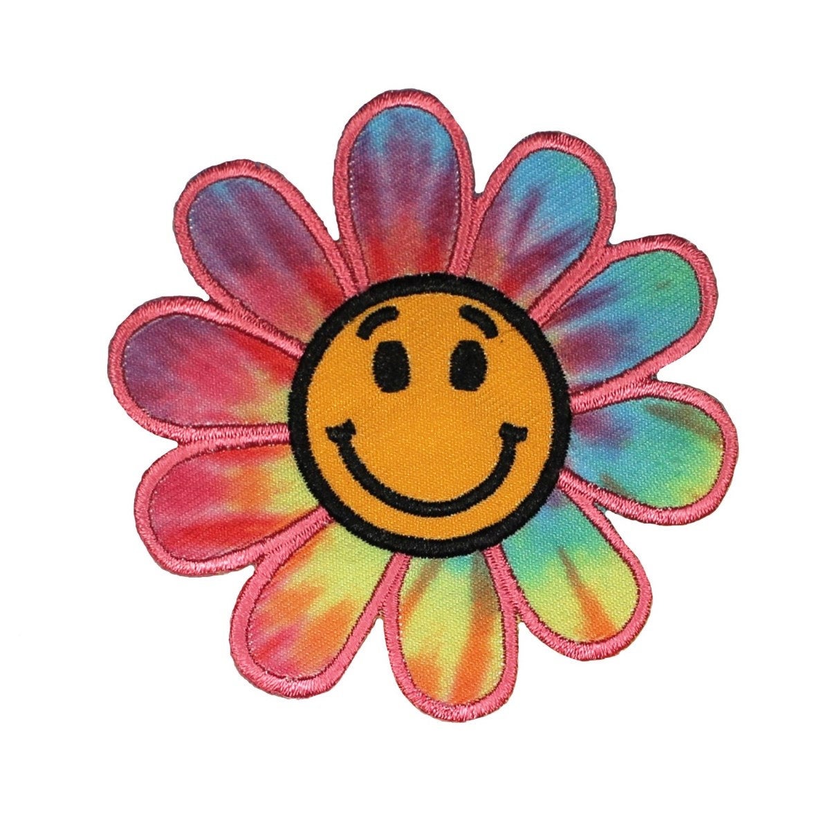 70s Retro Rainbow Flower Smiley Face Earrings Retro Hippie