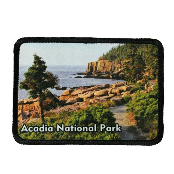 Acadia National Park Patch Travel Cliffs Beach Dye Sublimation Iron On Applique
