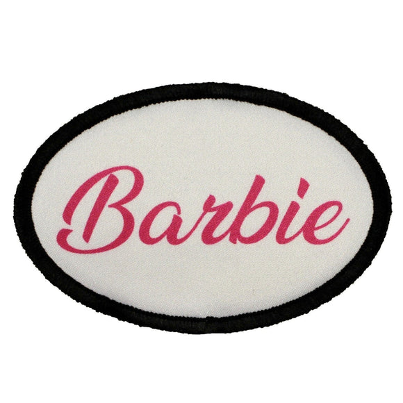 Barbie Name Tag Patch Costume Girl Badge Sign Dye Sublimation Iron On Applique