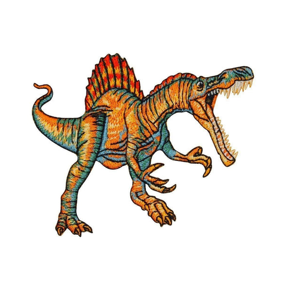 Spinosaurus Dinosaur Patch Jurassic Carnivore Beast Embroidered Iron On Applique