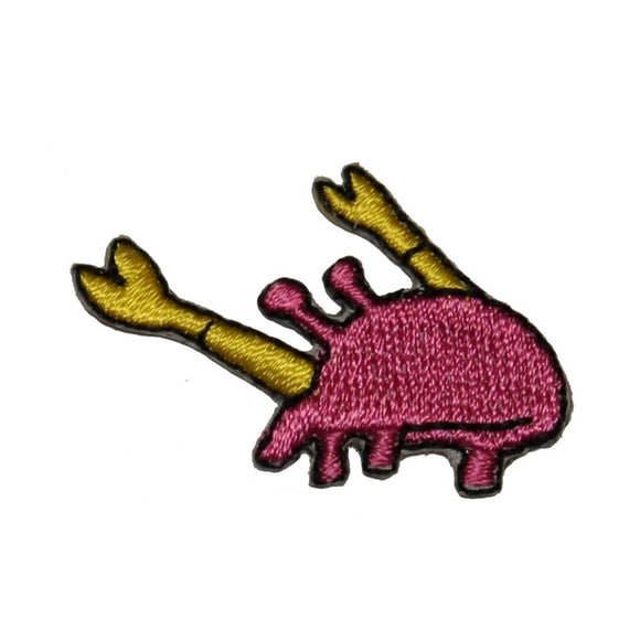 ID 0224 Fighting Crab Patch Reaching Claw Ocean Life Iron On Applique