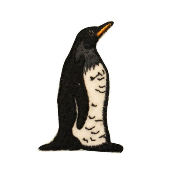 ID 0547A Emperor Penguin Walking Patch Artic Bird Embroidered Iron On Applique