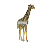 ID 0560 Giraffe Standing Patch Grazing Safari Zoo Embroidered Iron On Applique