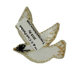 ID 0623 Flying White Dove Patch Peace Love Bird Embroidered Iron On Applique