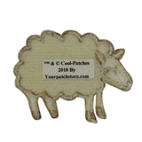 ID 0713 Woolly Sheep Patch Sleep Fluffy Farm Animal Embroidered Iron On Applique