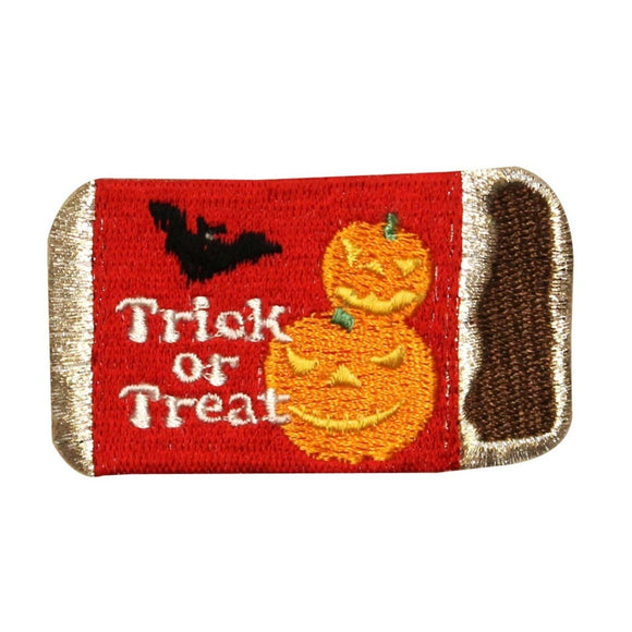 ID 0847 Candy Bar Trick Treat Patch Halloween Night Embroidered Iron On Applique