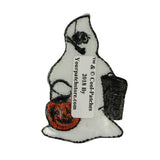 ID 0872B Ghost Trick Or Treating Patch Candy Kids Embroidered Iron On Applique