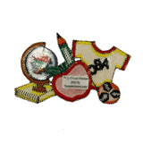 ID 1007 School Supplies Patch Kids Class Teacher Embroidered Iron On Applique