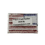 ID 1048 Lot of 4 American Flags Patches Patriotic Embroidered Iron On Applique