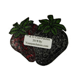 ID 1222D Strawberries With Sequin Patch Summer Seed Embroidered Iron On Applique