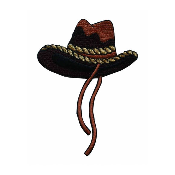 ID 1340 Cowboy Hat Patch Western Wrangler 10 Gallon Embroidered Iron On Applique