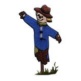 ID 1388 Happy Scarecrow Patch Fall Farm Field Embroidered Iron On Applique