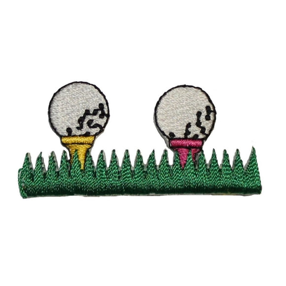 ID 1539 Golf Tee Off Strip Patch Driving Green Craft Embroidered IronOn Applique