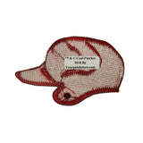 ID 1589A Batting Helmet Patch Baseball Softball Bat Embroidered Iron On Applique