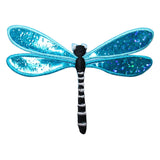 ID 1655A Sparkle Wing Dragonfly Patch Garden Bug Embroidered Iron On Applique
