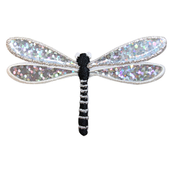 ID 1655B Sparkle Wing Dragonfly Insect Bug Embroidered Iron On Applique Patch