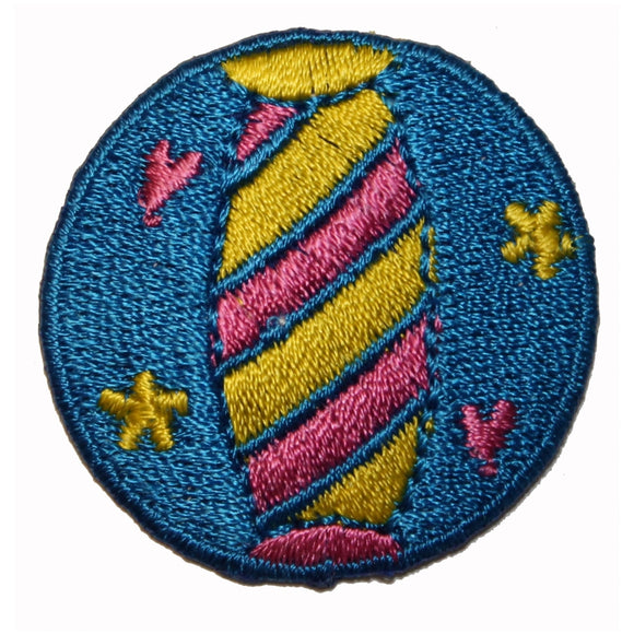 ID 1774 Striped Beach Ball Patch Volleyball Game Embroidered Iron On Applique