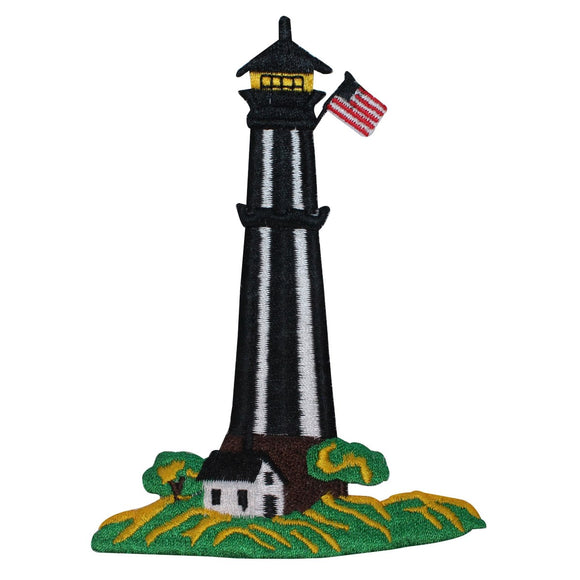 ID 1845 Lighthouse Island Patch Travel Nautical Embroidered Iron On Applique