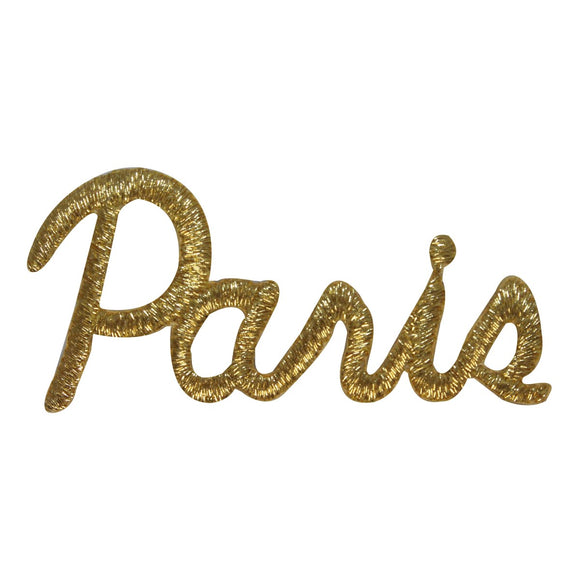 ID 1910 Paris Name Patch Travel Souvenir France Embroidered Iron On Applique