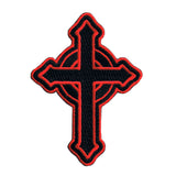 Red Roman Catholic Cross Christian Faith Icon Embroidered