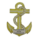 ID 2631 Anchor On Rope Patch Nautical Boat Marine Embroidered Iron On Applique