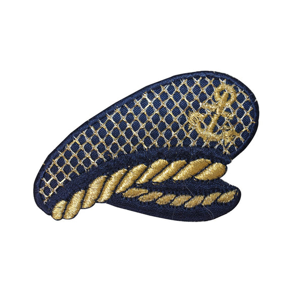 ID 2666 Captain Hat Cap Sailor Nautical Ship Marine Embroidered Iron On Applique
