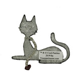 ID 2894 Black Cat Laying Down Patch Kitty Kitten Embroidered Iron On Applique