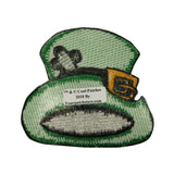 ID 3300 Leprechaun Hat Patch ST Patrick's Day Lucky Embroidered Iron On Applique
