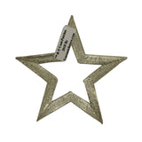 ID 3476 Silver Star Outline Patch Sky Craft Emblem Embroidered Iron On Applique