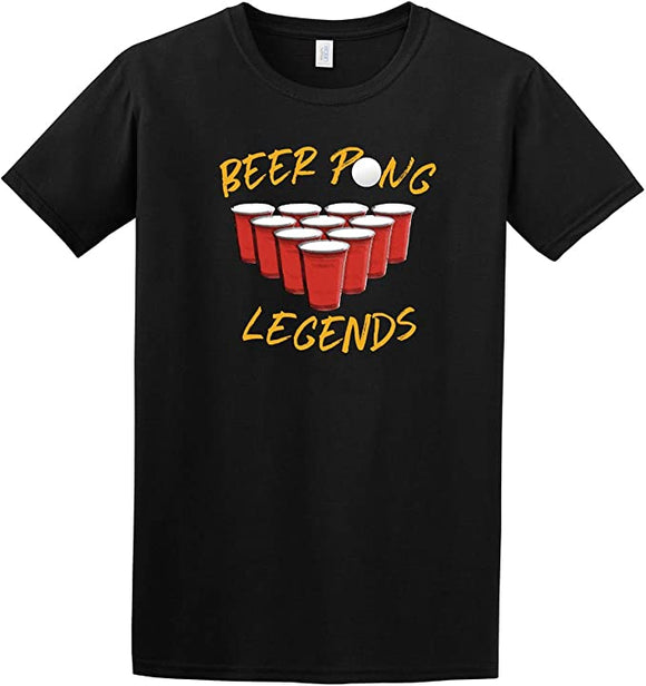 Beer Pong Legends Drinking T-Shirt Adult Sport Putt Novelty Funny
