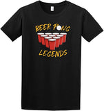 Beer Pong Legends Drinking T-Shirt Adult Sport Putt Novelty Funny