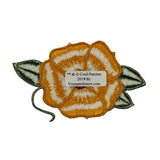 ID 6387 Orange Hibiscus Flower Patch Hawaiian Exotic Embroidered IronOn Applique