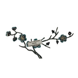 ID 6585 Blue Flower Blossoms Patch Branch Plant Bush Embroidered IronOn Applique
