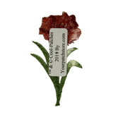 ID 6729 Red Poppy Flower Patch Garden Spring Plant Embroidered Iron On Applique