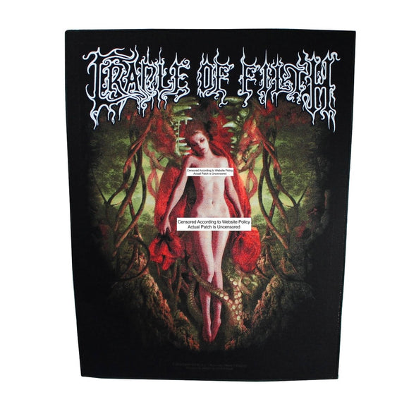 XLG Cradle of Filth Maiden Girl Back Patch Extreme Metal Band Sew On Applique