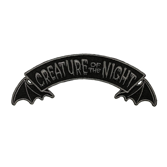 Creature of the Night Arch Patch Badge Name Tag Embroidered Iron On Applique