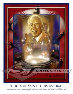 Jack Buck "Echoes Of St. Louis Baseball" Famous Hall of Fame Sportscaster Print