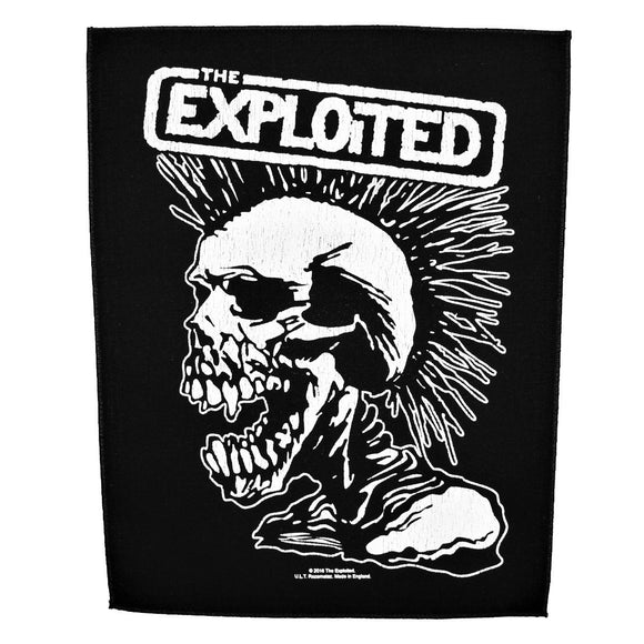 XLG The Exploited Vintage Skull Back Patch Hardcore Rock Jacket Sew On Applique