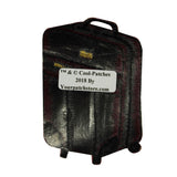 ID 8359 Suitcase On Wheels Patch Luggage Travel Bag Embroidered Iron On Applique