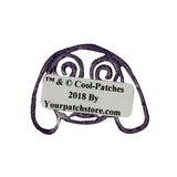 ID 8815 Puppy Dog Face Outline Patch Purple Symbol Embroidered Iron On Applique