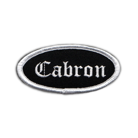 Cabron Name Tag Patch Novelty Badge Spanish Curse Embroidered Iron On Applique