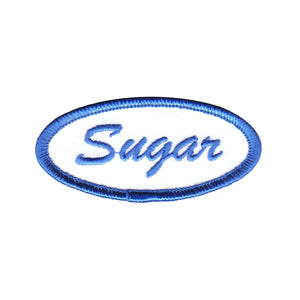 Sugar Name Tag Patch Novelty Badge Girls Symbol Embroidered Iron On Applique