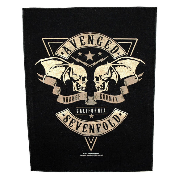 XLG Avenged Sevenfold Orange County California Back Patch Metal Sew On Applique