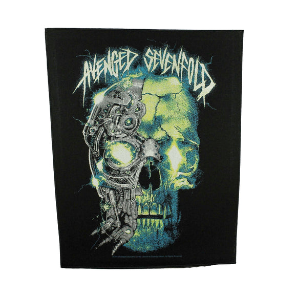 XLG Avenged Sevenfold Mechanical Skull Patch Heavy Metal Band Sew On Applique