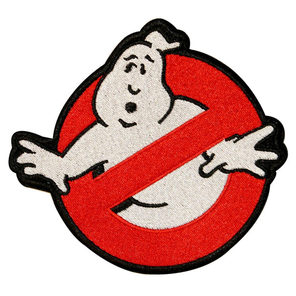 Smaller Ghostbusters No Ghost Patch Sign Movie Logo Embroidered Iron On Applique